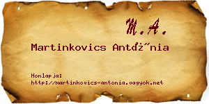 Martinkovics Antónia névjegykártya