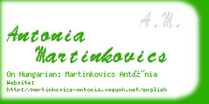 antonia martinkovics business card